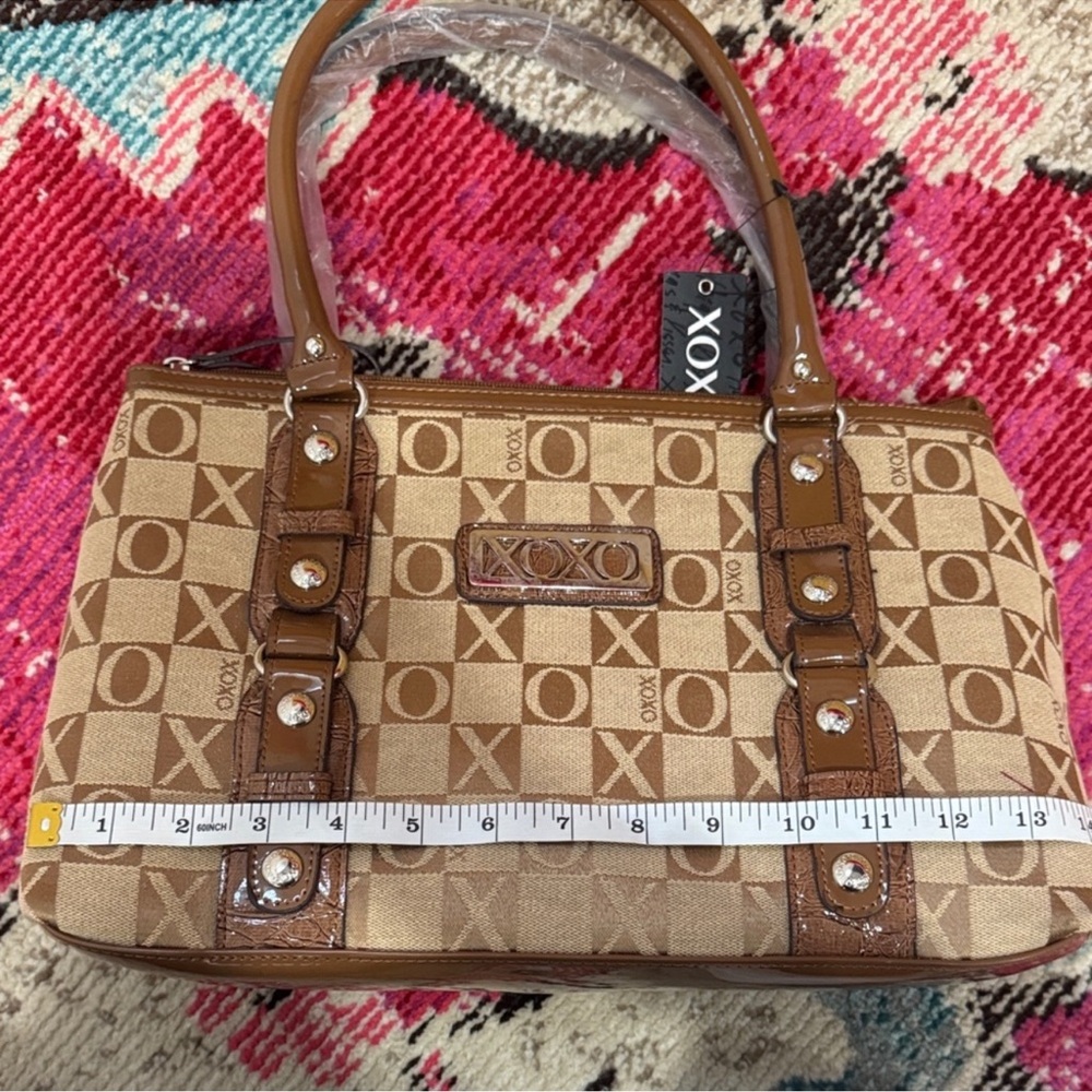 XOXO Tan and Brown Checkered Shoulder Bag NWT - Picture 7 of 9